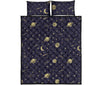 Constellation Pattern Print Bed Set Quilt-grizzshop