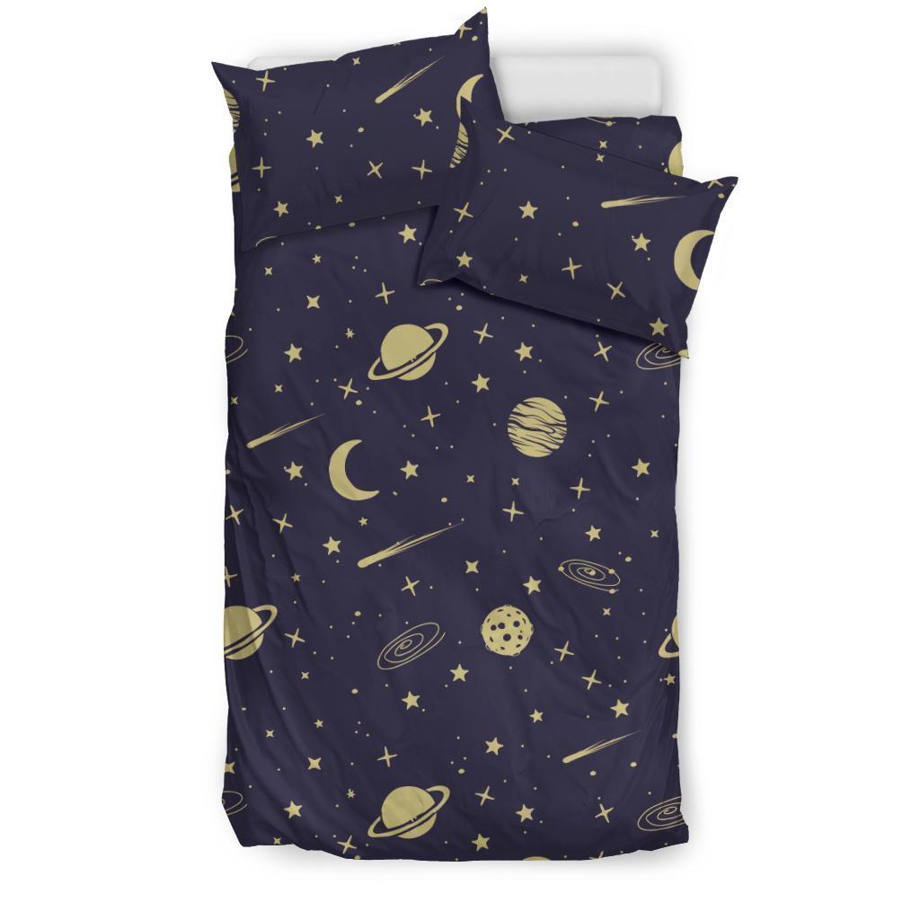 Constellation Pattern Print Duvet Cover Bedding Set-grizzshop