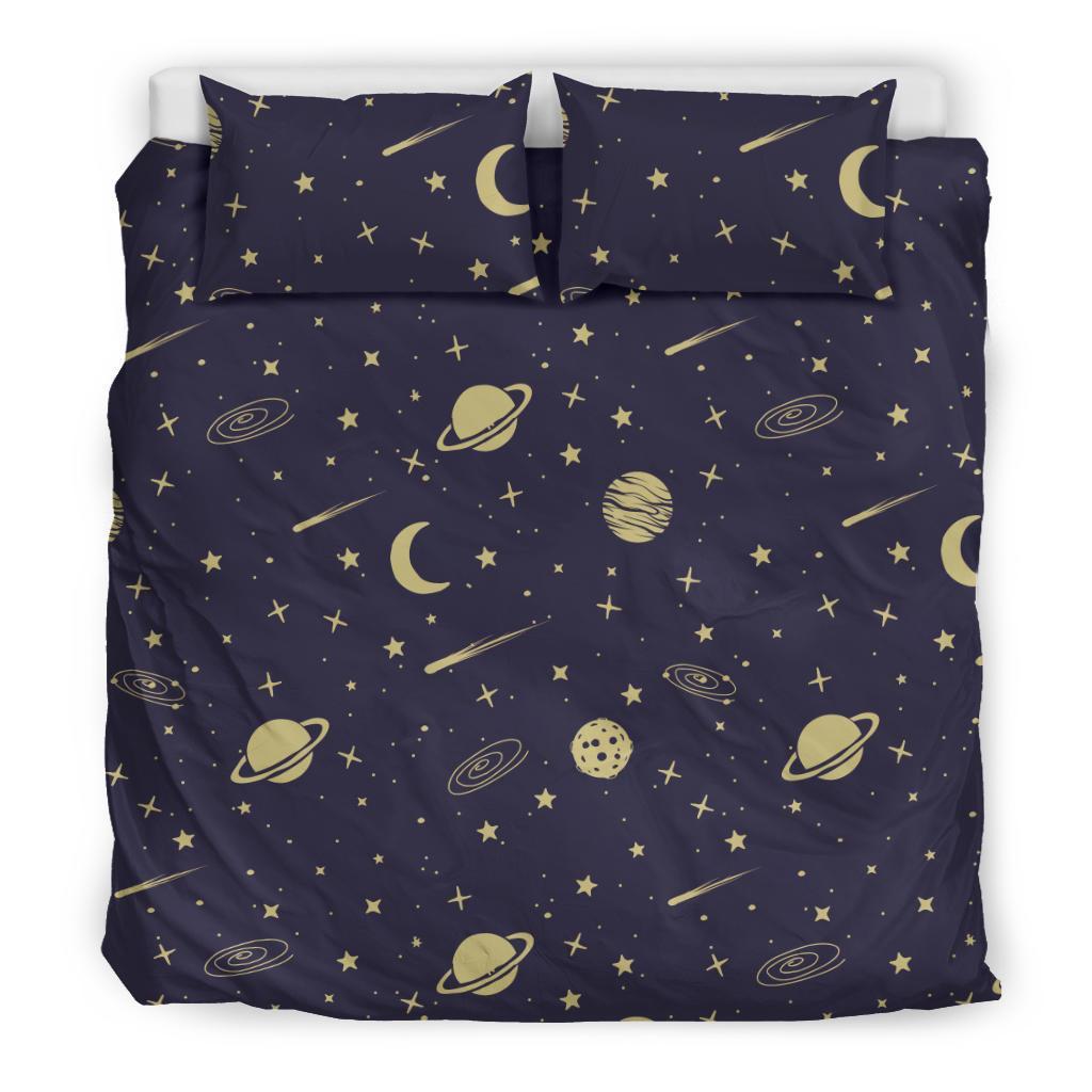 Constellation Pattern Print Duvet Cover Bedding Set-grizzshop