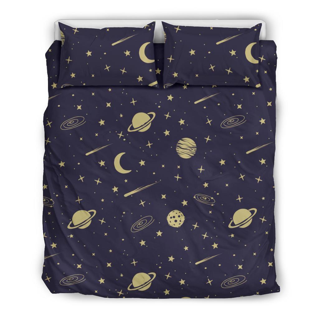 Constellation Pattern Print Duvet Cover Bedding Set-grizzshop