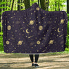 Constellation Pattern Print Hooded Blanket-grizzshop