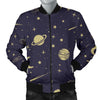 Constellation Pattern Print Men's Bomber Jacket-grizzshop