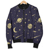 Constellation Pattern Print Men's Bomber Jacket-grizzshop