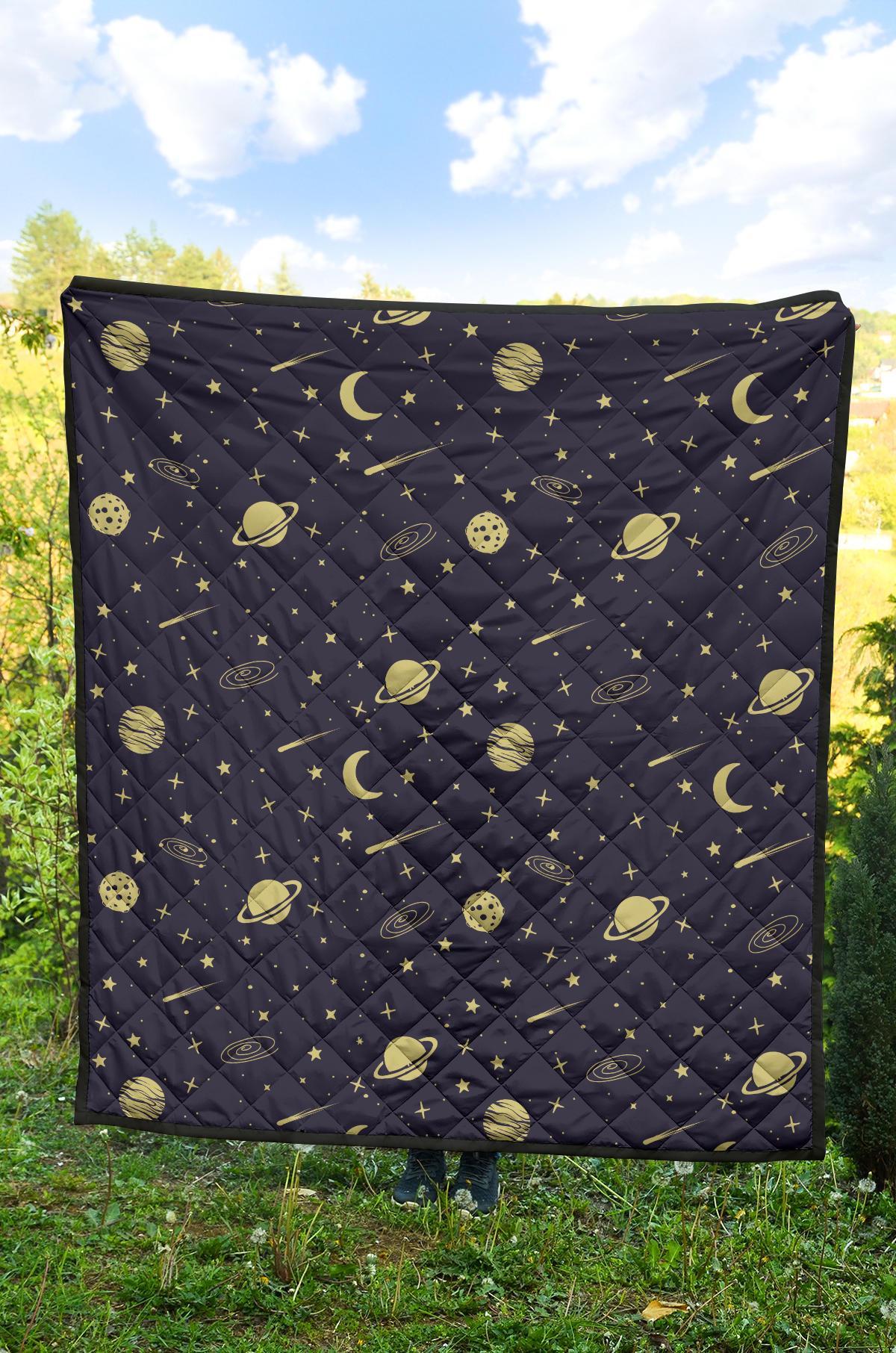 Constellation Pattern Print Quilt-grizzshop