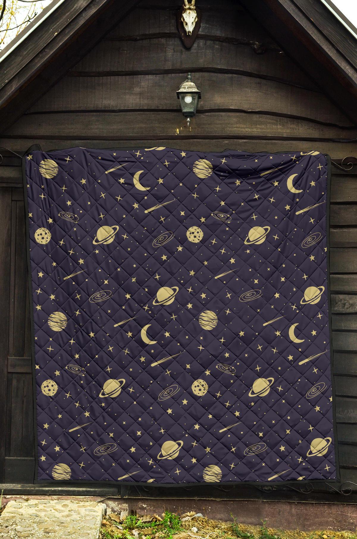 Constellation Pattern Print Quilt-grizzshop