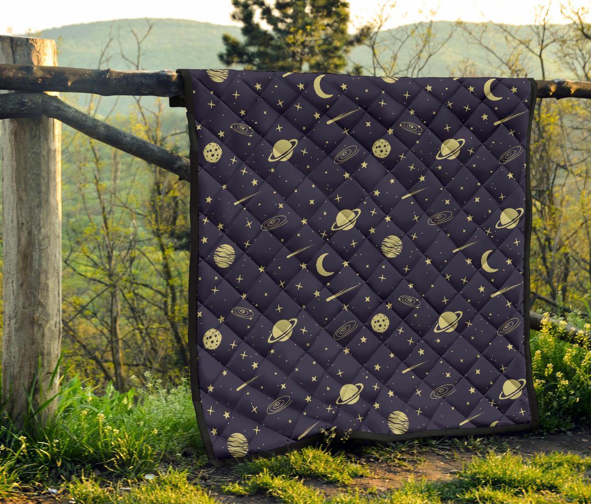 Constellation Pattern Print Quilt-grizzshop