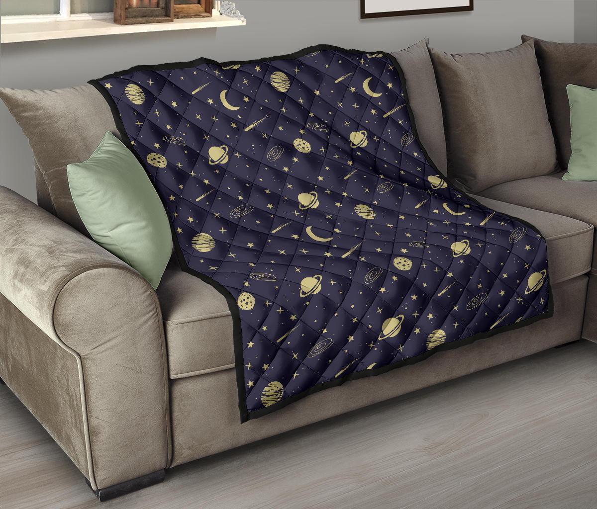 Constellation Pattern Print Quilt-grizzshop