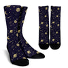 Constellation Pattern Print Unisex Crew Socks-grizzshop