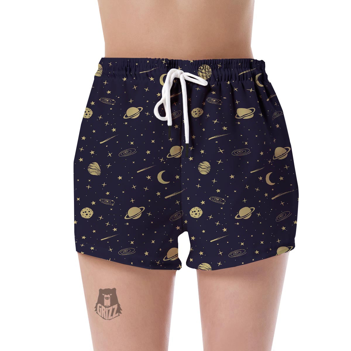 Constellation Pattern Print Women's Shorts-grizzshop