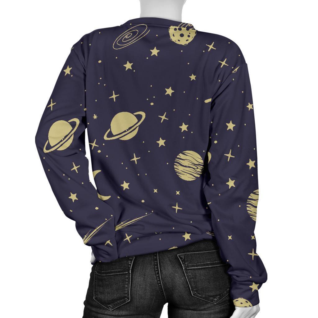 Constellation Pattern Print Women's Sweatshirt-grizzshop