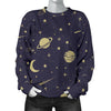 Constellation Pattern Print Women's Sweatshirt-grizzshop