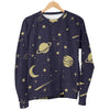 Constellation Pattern Print Women's Sweatshirt-grizzshop