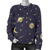 Constellation Pattern Print Women's Sweatshirt-grizzshop