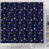 Constellation Planet Print Pattern Bathroom Shower Curtain-grizzshop