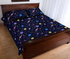 Constellation Planet Print Pattern Bed Set Quilt-grizzshop