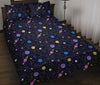 Constellation Planet Print Pattern Bed Set Quilt-grizzshop