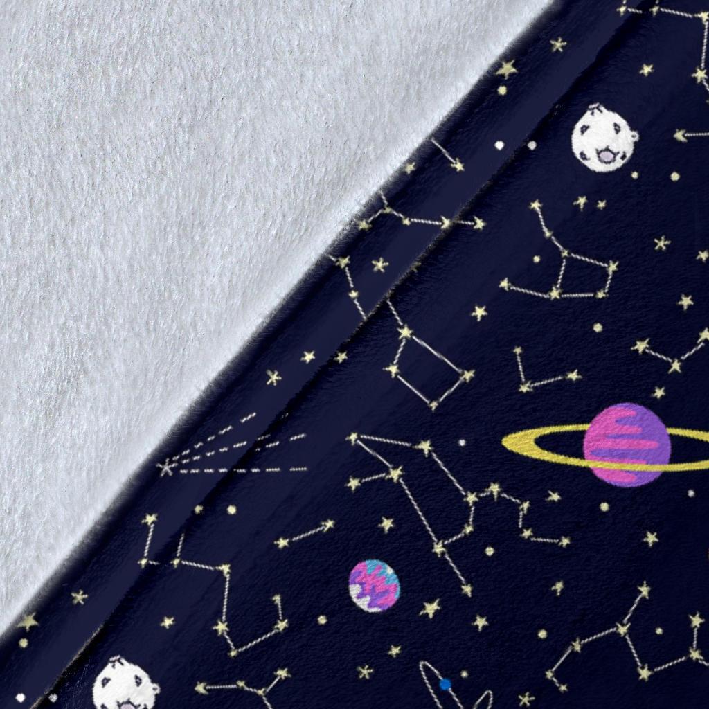 Constellation Planet Print Pattern Blanket-grizzshop