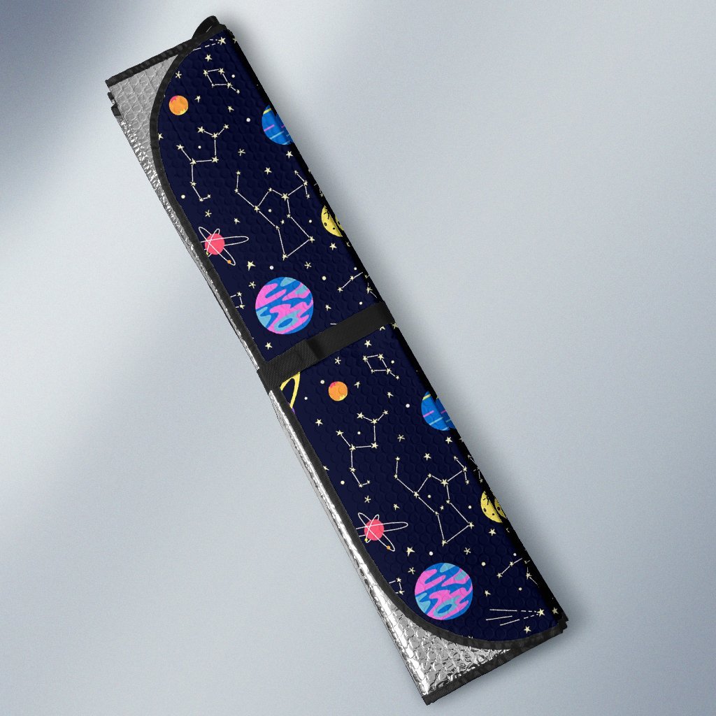 Constellation Planet Print Pattern Car Sun Shade-grizzshop