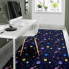 Constellation Planet Print Pattern Floor Mat-grizzshop