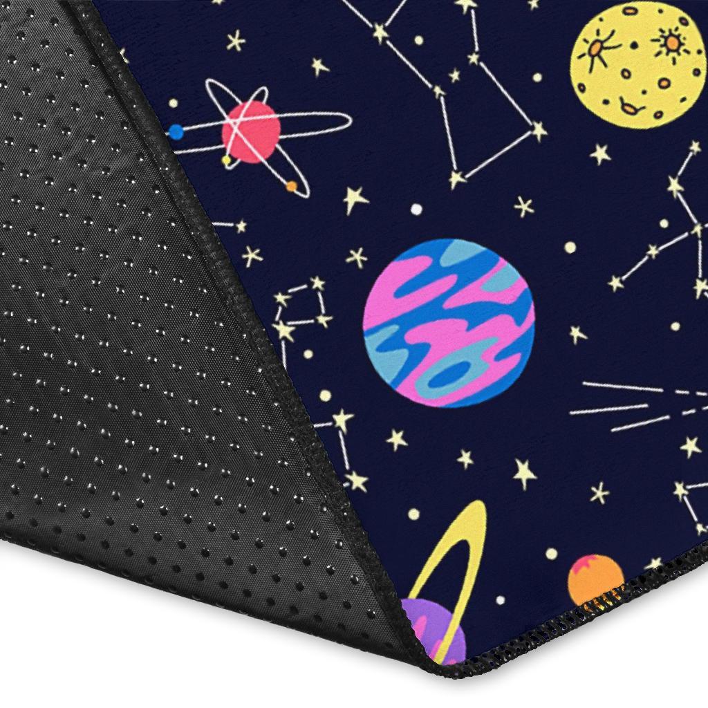 Constellation Planet Print Pattern Floor Mat-grizzshop