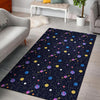 Constellation Planet Print Pattern Floor Mat-grizzshop