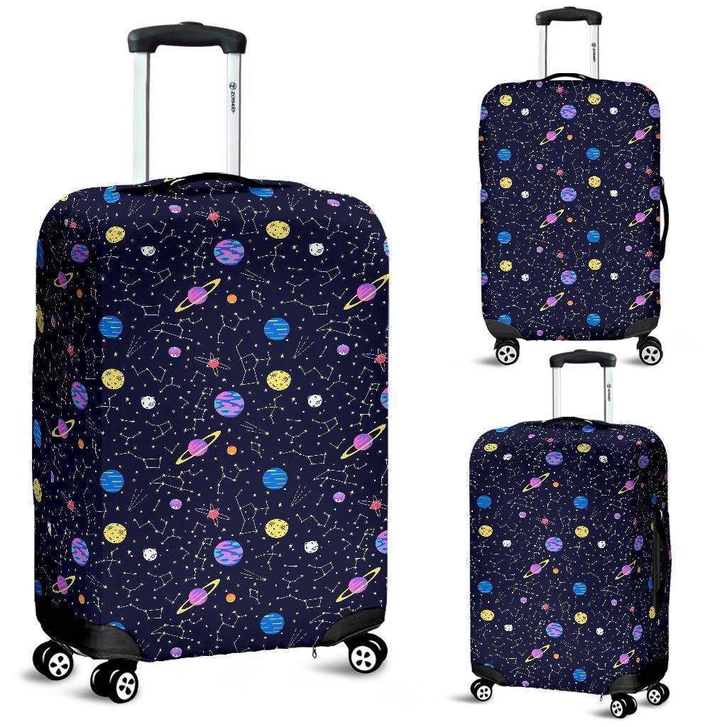 Constellation Planet Print Pattern Luggage Cover Protector-grizzshop