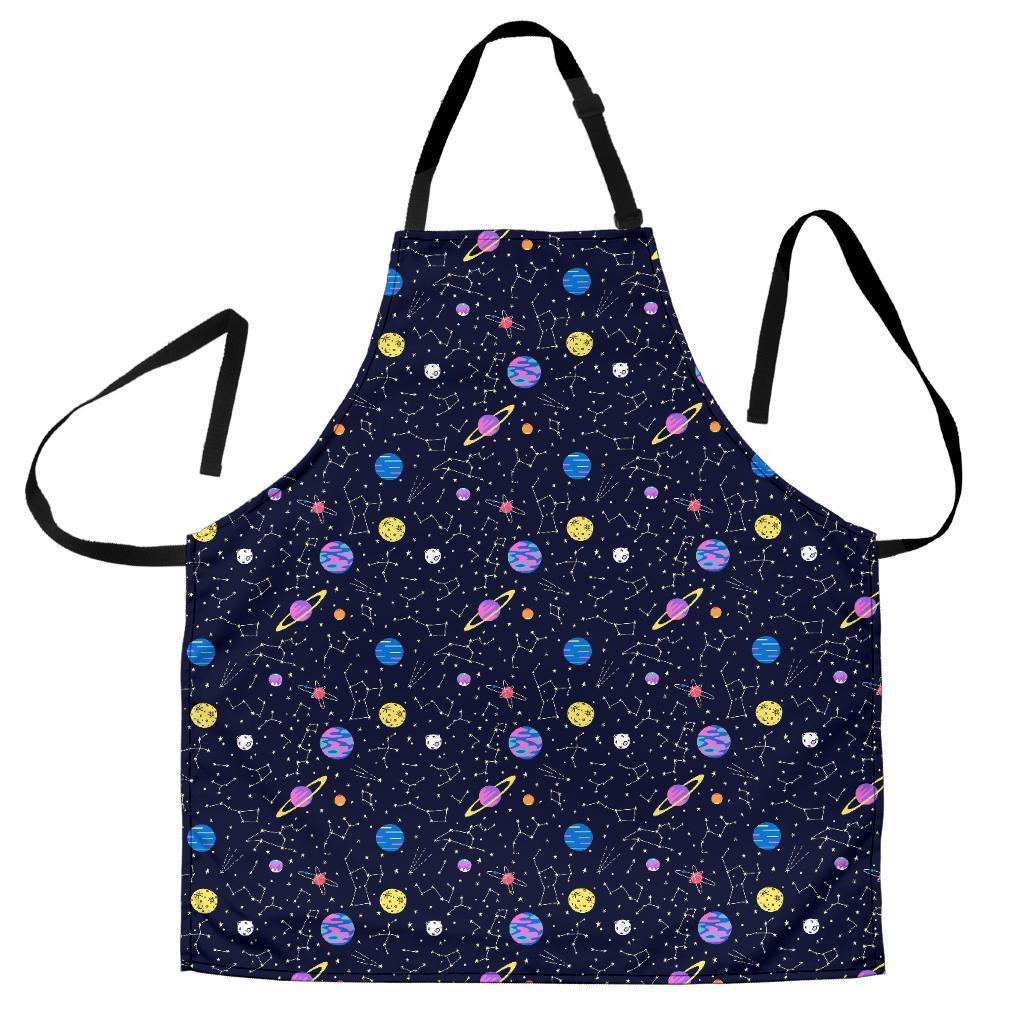 Constellation Planet Print Pattern Men's Apron-grizzshop