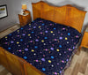 Constellation Planet Print Pattern Quilt-grizzshop