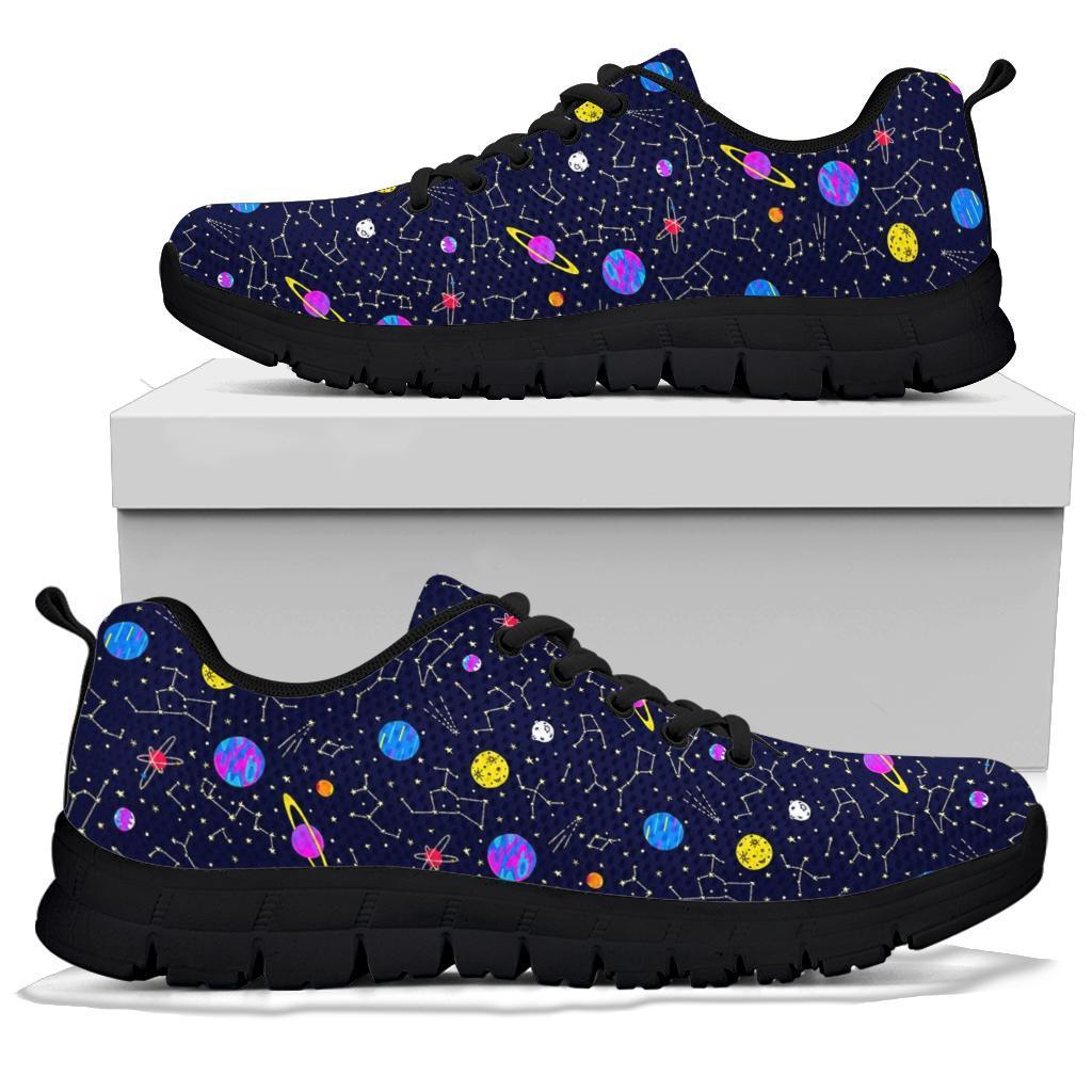 Constellation Planet Print Pattern Sneaker Shoes For Men Women-grizzshop