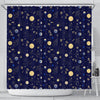 Constellation Print Pattern Bathroom Shower Curtain-grizzshop