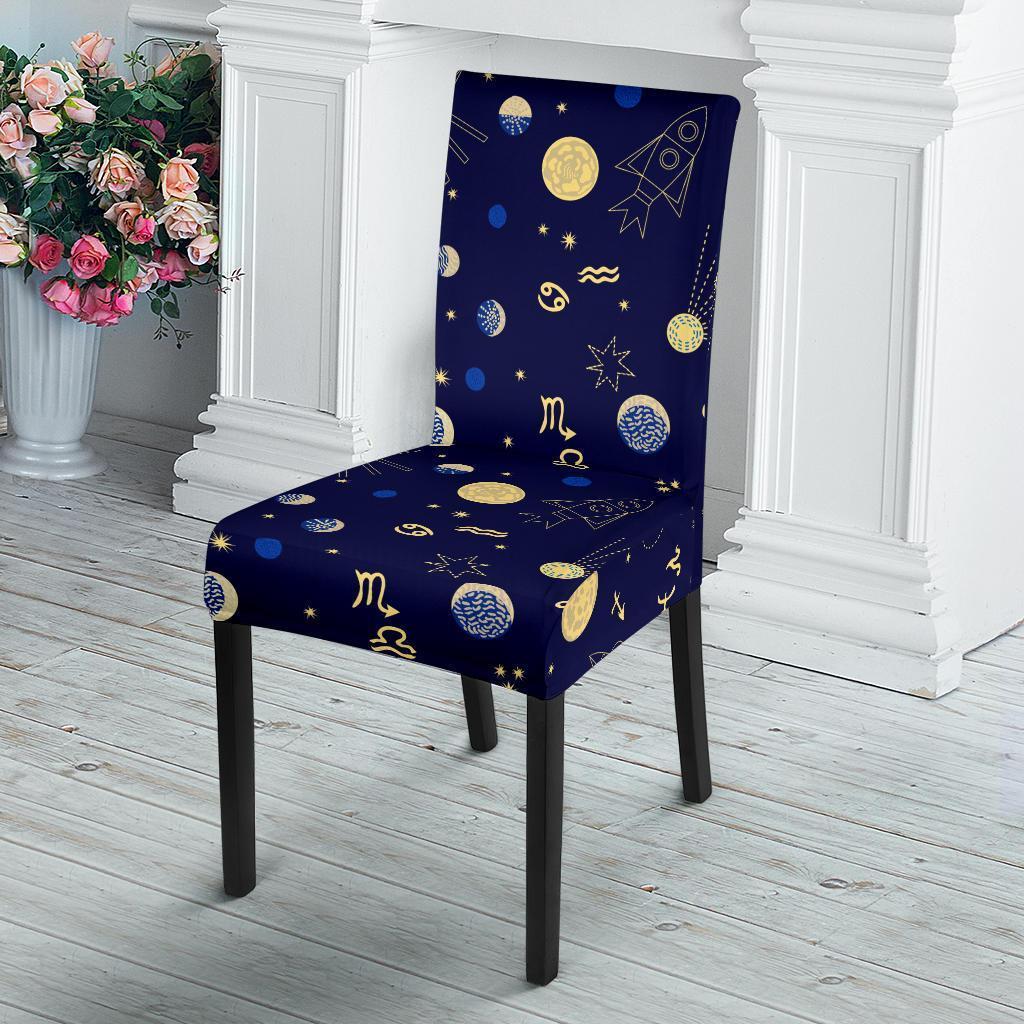 Constellation Print Pattern Chair Cover-grizzshop