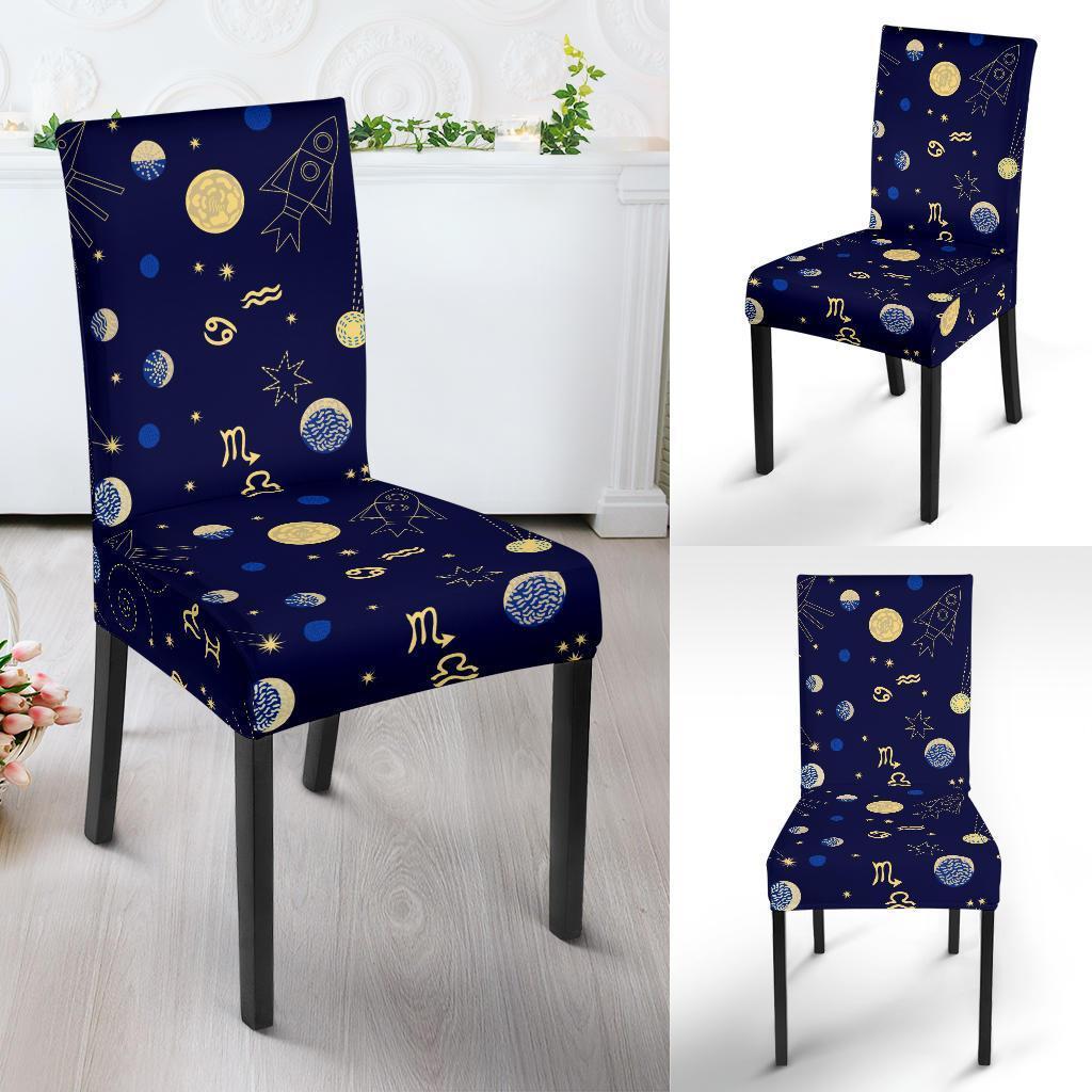 Constellation Print Pattern Chair Cover-grizzshop