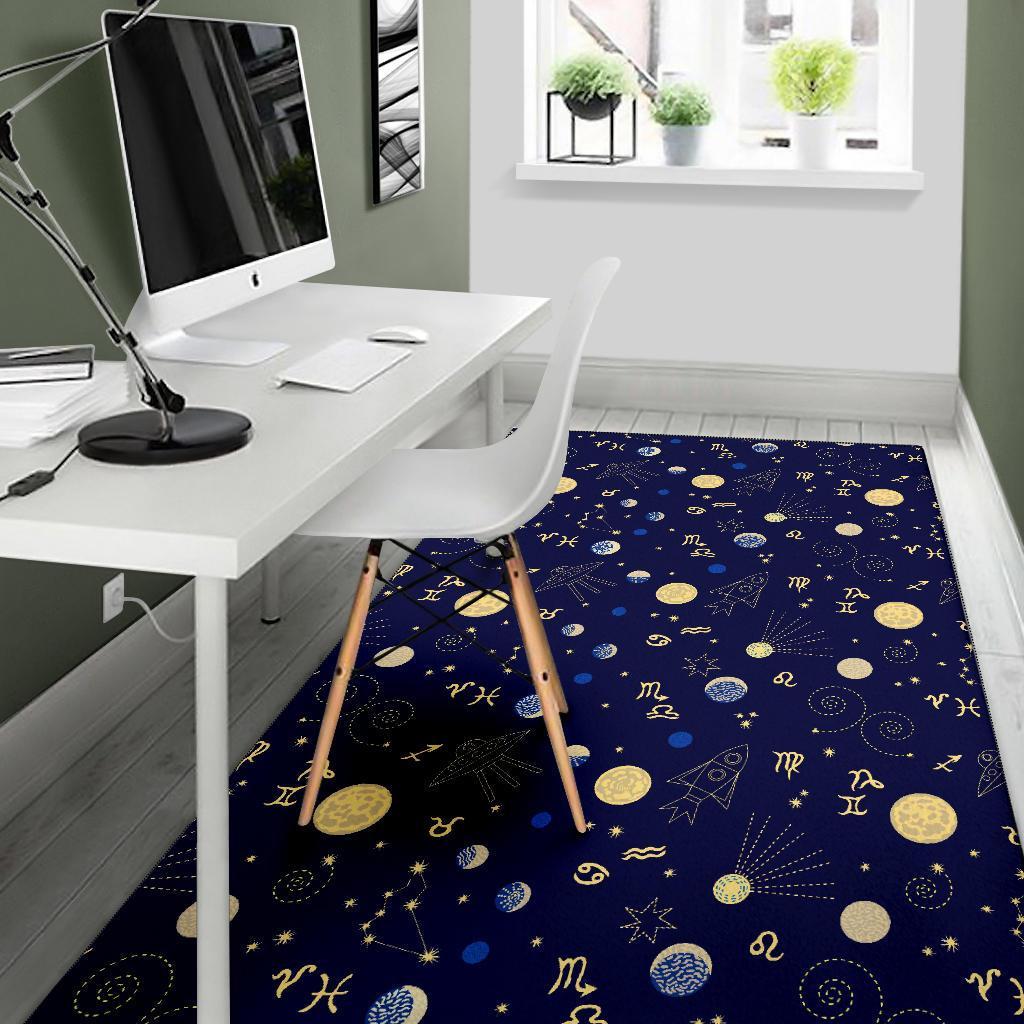 Constellation Print Pattern Floor Mat-grizzshop