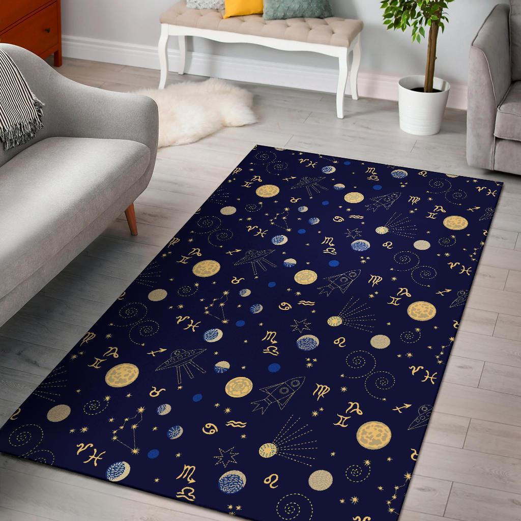 Constellation Print Pattern Floor Mat-grizzshop