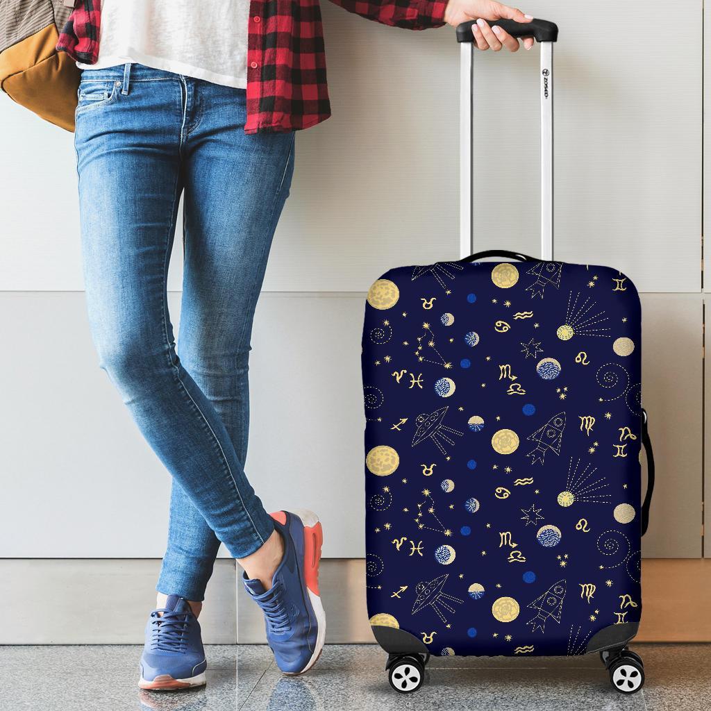 Constellation Print Pattern Luggage Cover Protector-grizzshop