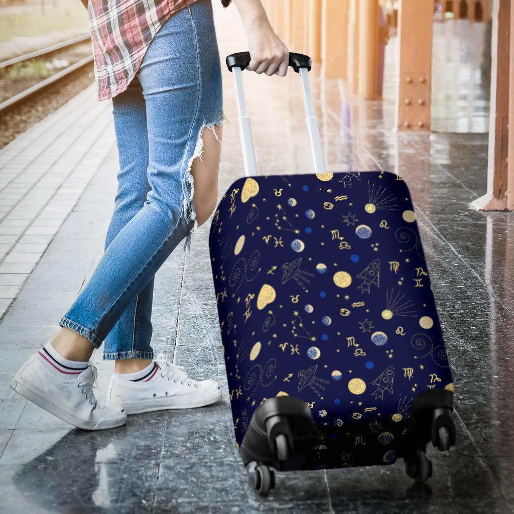 Constellation Print Pattern Luggage Cover Protector-grizzshop