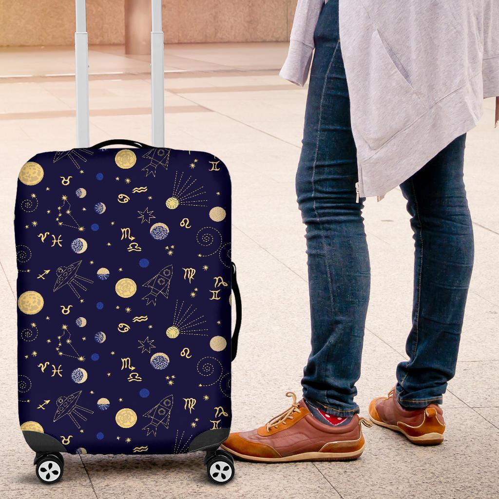 Constellation Print Pattern Luggage Cover Protector-grizzshop