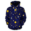 Constellation Print Pattern Men Women Pullover Hoodie-grizzshop