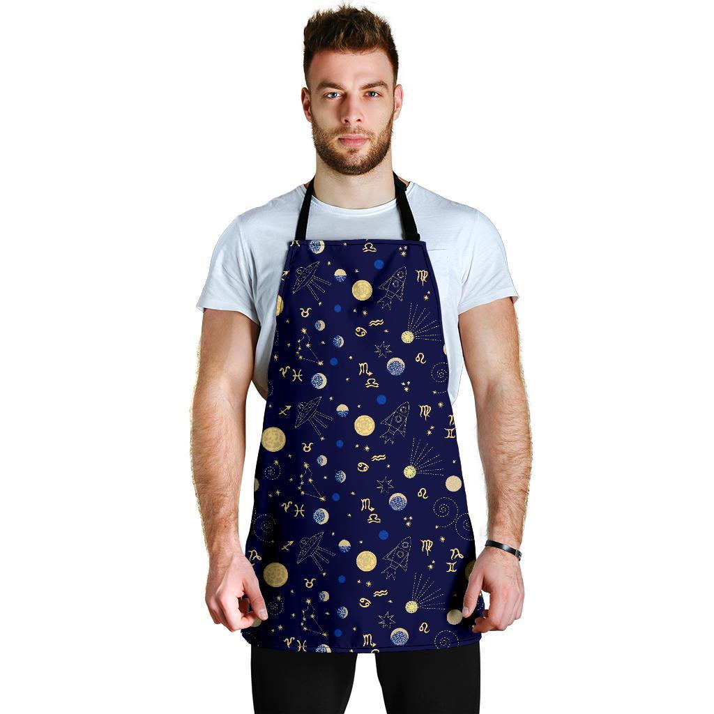 Constellation Print Pattern Men's Apron-grizzshop