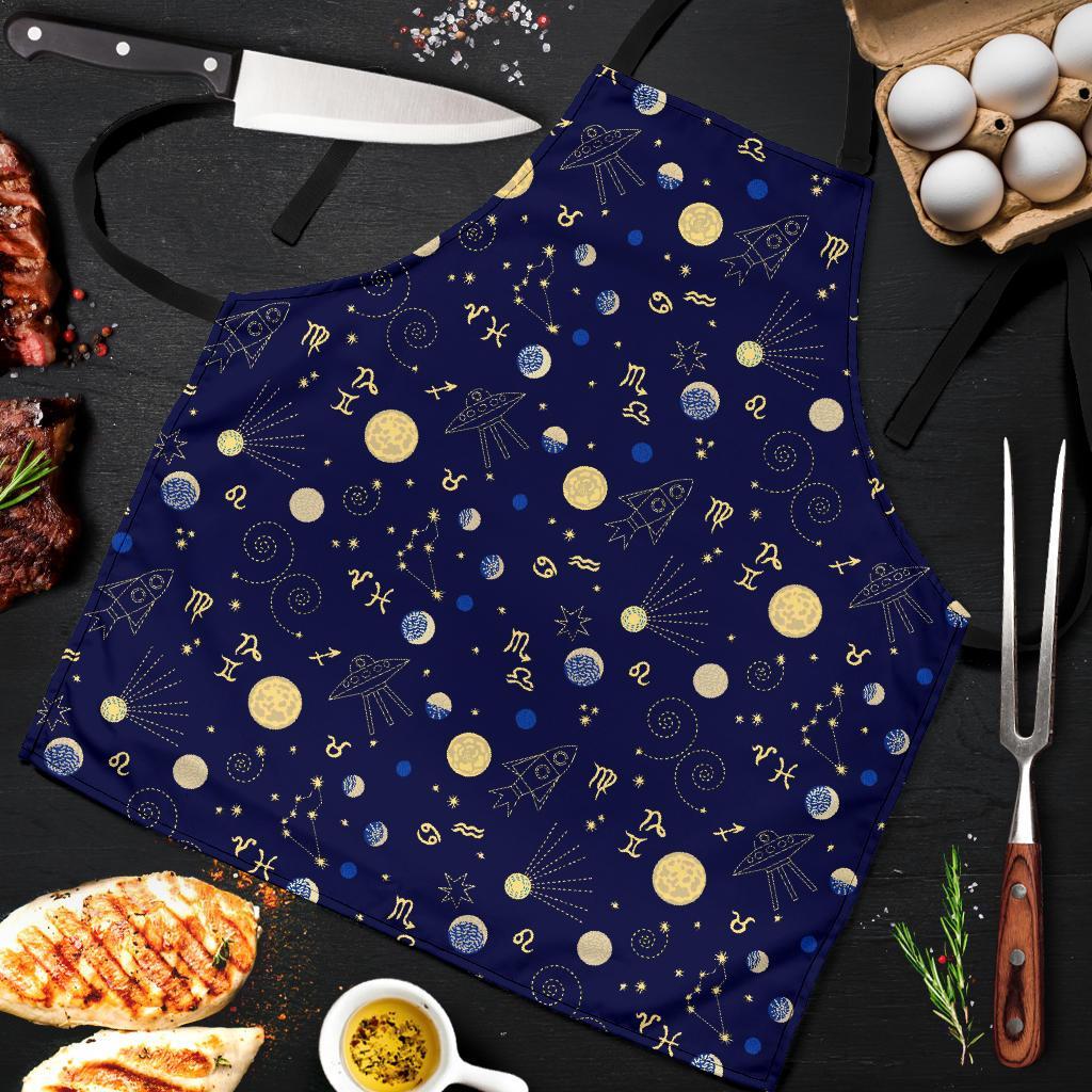 Constellation Print Pattern Men's Apron-grizzshop