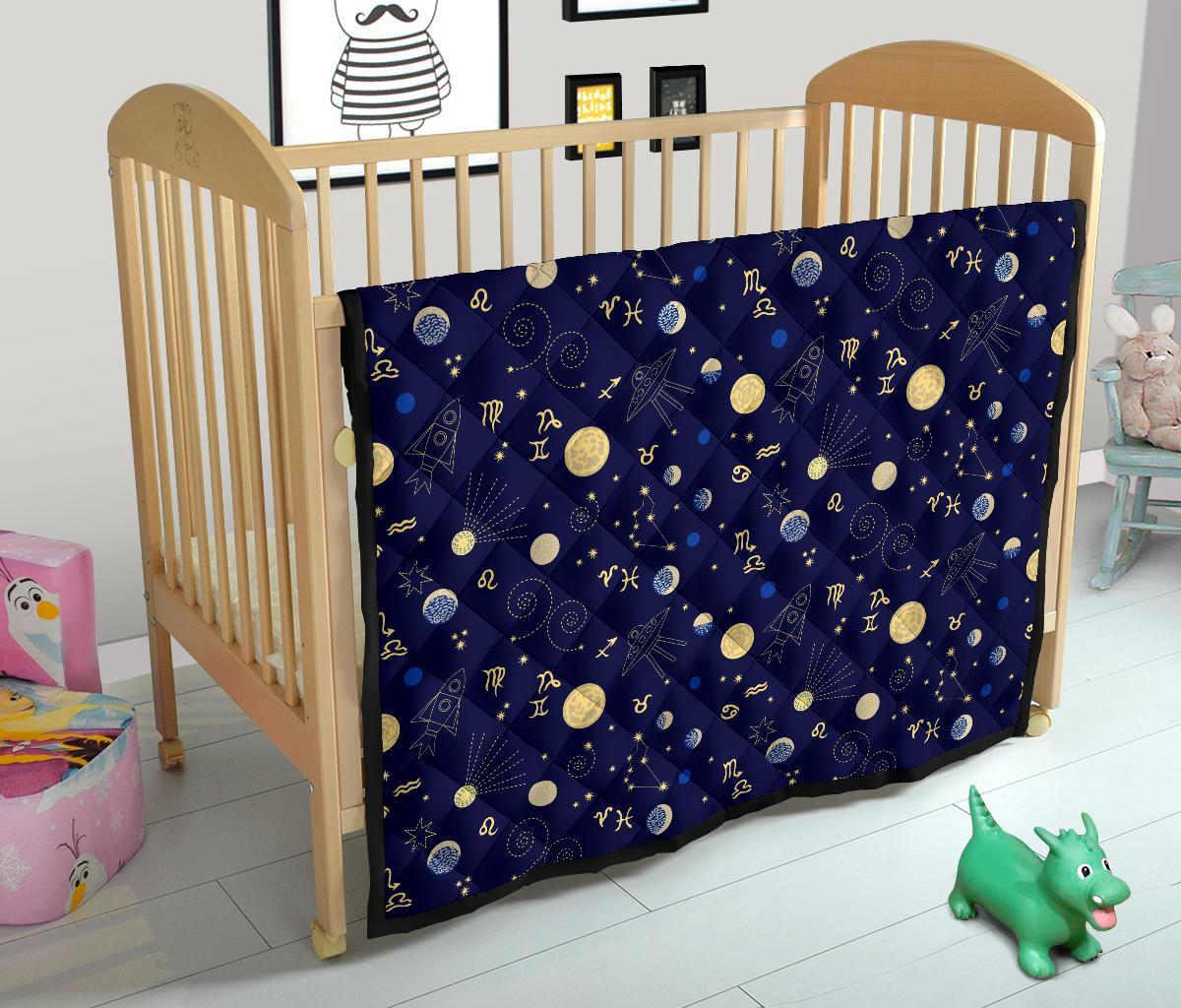 Constellation Print Pattern Quilt-grizzshop