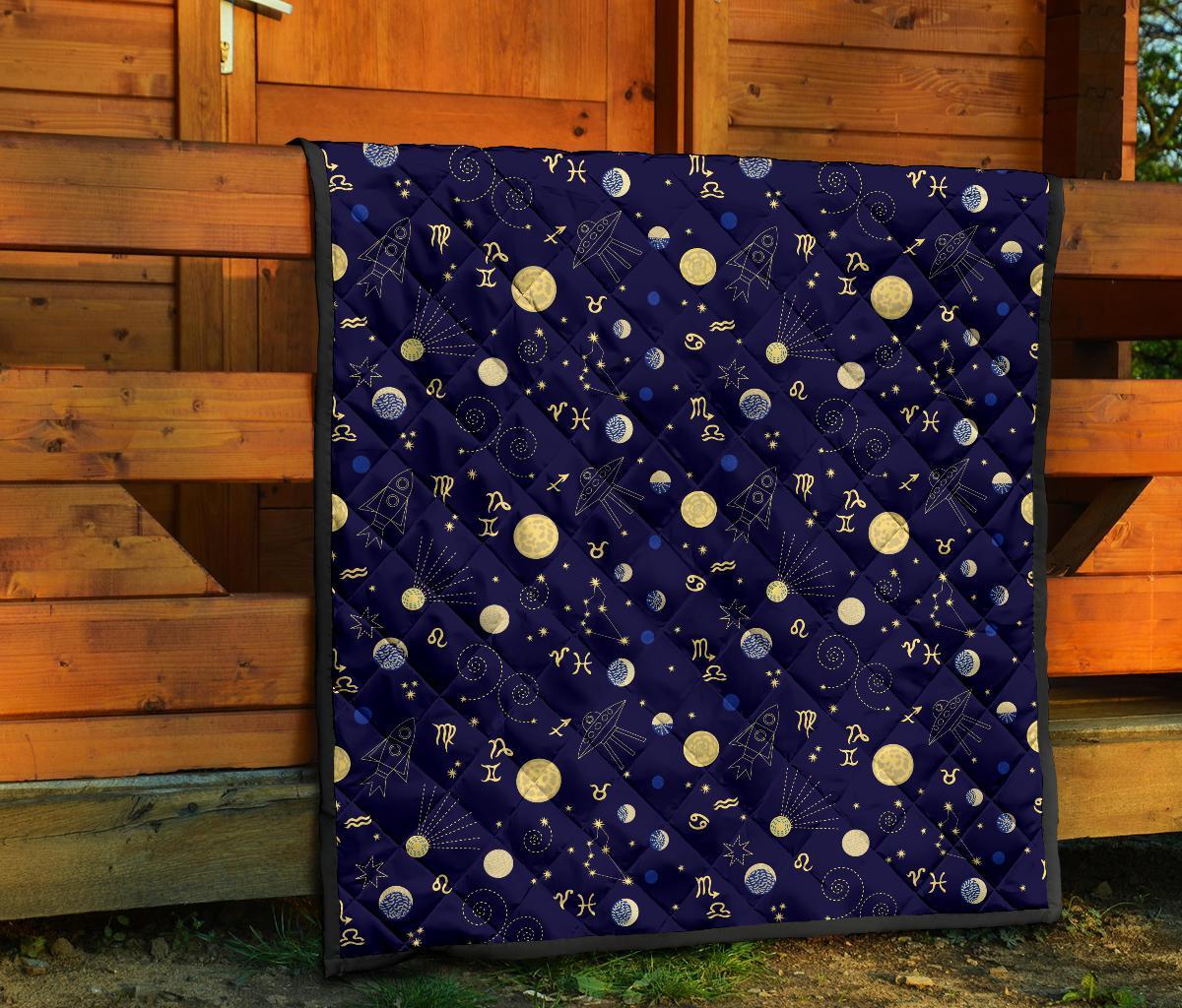 Constellation Print Pattern Quilt-grizzshop