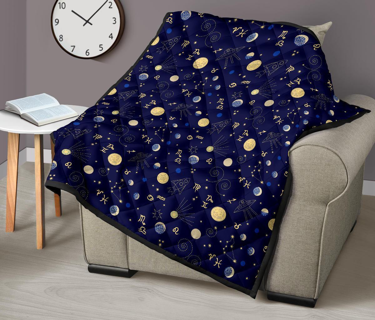 Constellation Print Pattern Quilt-grizzshop