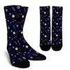 Constellation Print Pattern Unisex Crew Socks-grizzshop