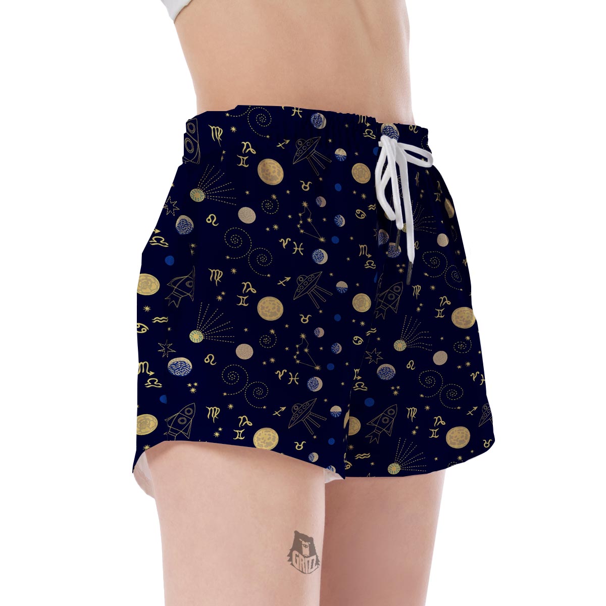 Constellation Print Pattern Women's Shorts-grizzshop