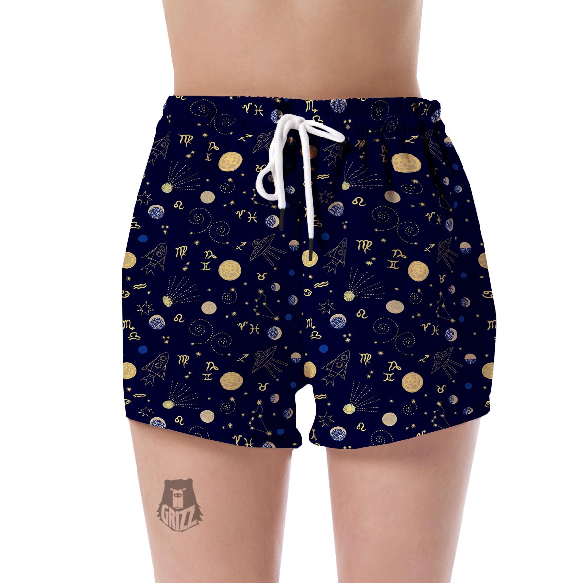 Constellation Print Pattern Women's Shorts-grizzshop