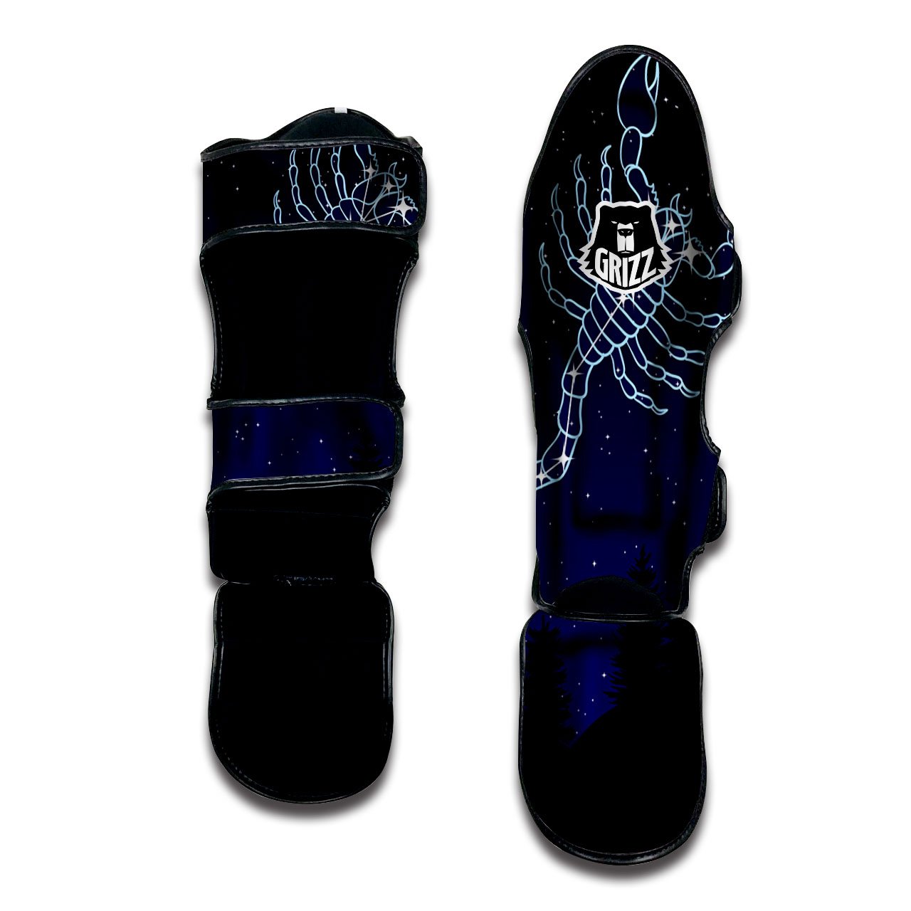 Constellation Scorpio Print Muay Thai Shin Guards-grizzshop