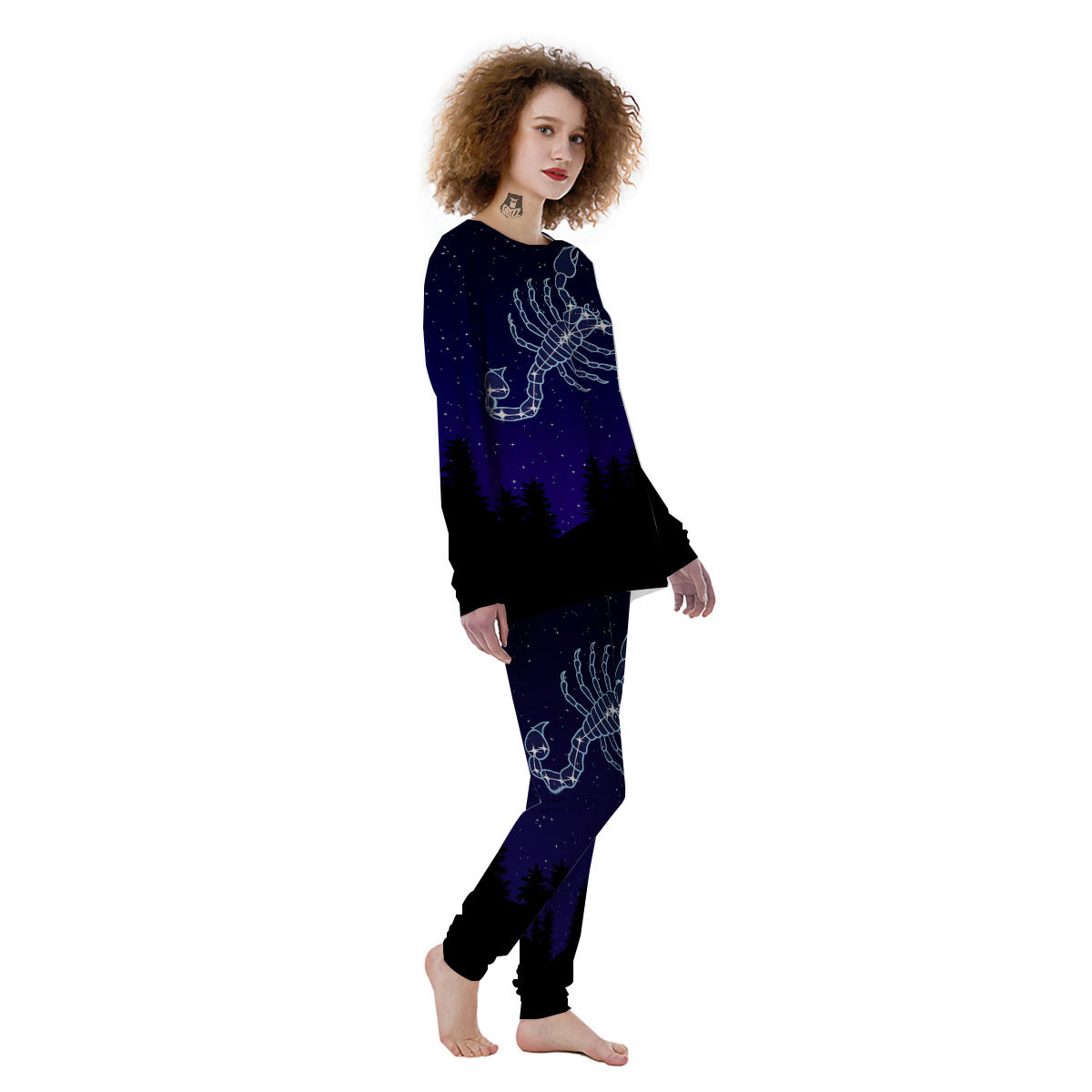 Constellation Scorpio Print Women's Pajamas-grizzshop