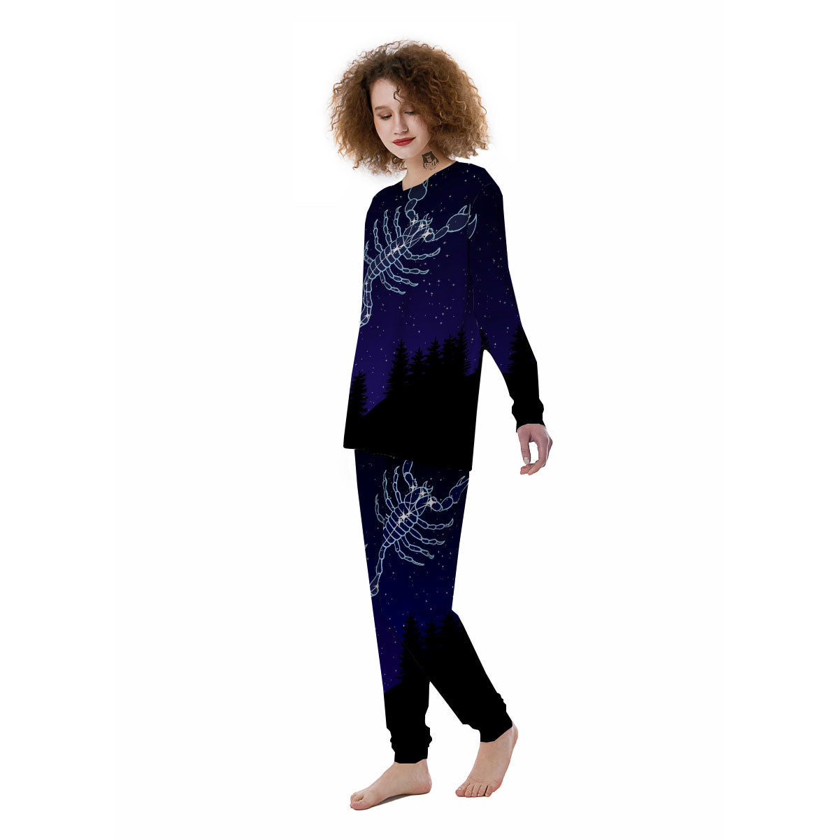 Constellation Scorpio Print Women's Pajamas-grizzshop