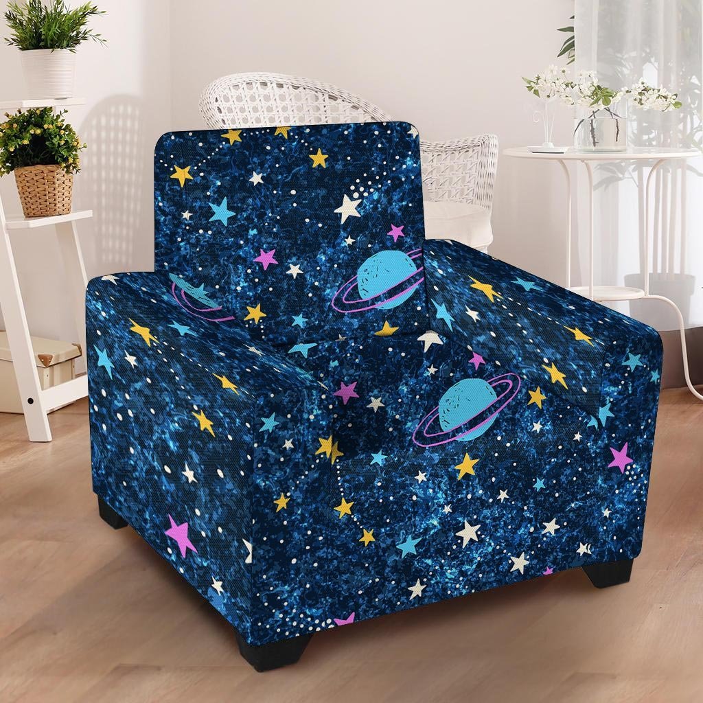 Constellation Star Galaxy Space Armchair Cover-grizzshop